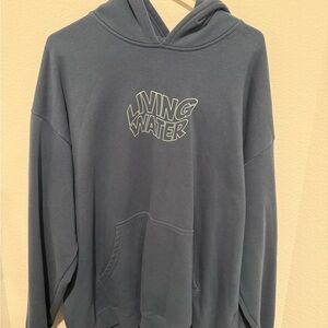 Elevated Faith Living Water Graphic Hoodie - Slate Blue